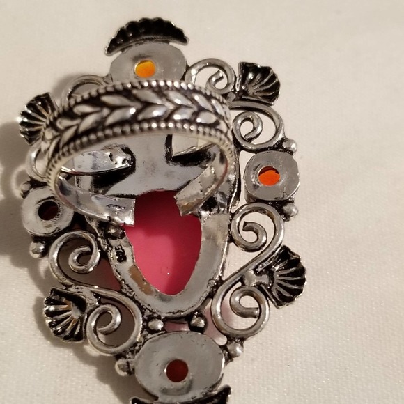 🌺BOGO New*Vintage Pink Goddess, Garnet 925 Ring - Picture 5 of 7